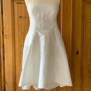 Halston Dress winter White Jacquard